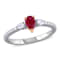 Ruby and Diamond 14K White and Rose Gold Ring 0.68ctw