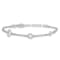 Rhodium Over Sterling Silver Cubic Zirconia Heart and Cross with 1-inch
Extension Bracelet