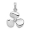 Rhodium Over 14k White Gold 3D Polished Propeller Pendant