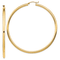 14k Yellow Gold 2 13/16" Polished Tube Hoop Earrings