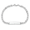 Rhodium Over 14k White Gold Mariner Link ID Bracelet