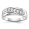 Rhodium Over 14K Gold Lab Grown Diamond SI1/SI2, G H I, Men's Band