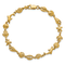 14k Yellow Gold Textured Seashell Theme Link Bracelet