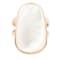 Barse Mother-Of-Pearl Open-Design Statement Ring In Bronze