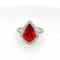 6.65 Cts Rhodochrosite and 0.45 Cts White Diamond Ring in 14K WG
