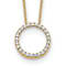 10k Yellow Gold 0.25 ctw Diamond Circle Pendant with 18 inch Cable Chain