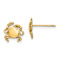 14k Yellow Gold Crab Stud Earrings