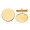14K Yellow Gold Men's Circular Polished Cuff Links
