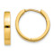 14k Yellow Gold 9/16" Round Hinged Hoop Earrings