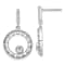 Rhodium Over Sterling Silver Cubic Zirconia Fancy Circle Dangle Earrings