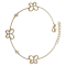 White Mother-Of-Pearl Butterfly Link Bracelet In 14K Gold Over Sterling Silver