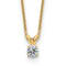 14K Yellow Gold 1/4 ct. 4.0mm Round D E F Pure Light Moissanite Pendant
with Chain