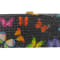 Gold Tone Black Crystal Multi Butterfly Rhinestones Square Clutch