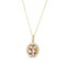 14K Yellow Gold 11x9mm Oval Morganite and Diamond Pendant 4.12ctw