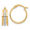 14k Yellow Gold and 14k White Gold 11/16" Polished and Diamond-Cut
Fancy Hoop Earrings