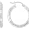 Diamond-Cut Hoop Earrings In Sterling Silver 0.6"