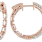 Morganite And White Zircon Hoop Earrings In 18K Rose Gold Over Sterling
Silver 3.34ctw