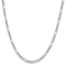 Sterling Silver 3.75mm Figaro Anchor Chain Necklace