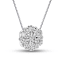 0.50ctw Diamond Cluster Pendant in 14k White Gold