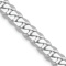 Rhodium Over 14k White Gold 5.75mm Solid Flat Beveled Curb 20 Inch Chain