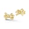 Rachel Zoe CZ Bow Stud Earrings in 14K Gold Over Sterling Silver