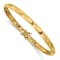 14K Yellow Gold Polished Twisted Flexible Bangle