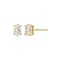 Oval Moissanite 14k Yellow Gold Over Silver Stud Earrings 0.52ctw DEW