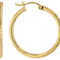 Classic Polished Hoop Earrings In 18K Gold Over Sterling Silver