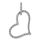 Rhodium Over 14k White Gold Diamond Heart Pendant