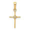 14K Yellow Gold Small 0.01ct. Diamond Cross Pendant