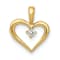 10k Yellow Gold Diamond Heart Pendant