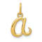 10K Yellow Gold Polished Letter a Initial Charm