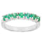 Emerald Band Ring In Sterling Silver 0.65ctw