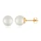 8-9mm Round White south sea earrings in 14k yellow gold