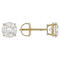 Lab-Grown Diamond Solitaire Stud Earrings 2.00ctw In 10K Yellow Gold