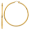 14k Yellow Gold 2 3/4" Polished Tube Hoop Earrings