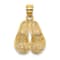 14k Yellow Gold Textured Reversible Bahamas Double Sandals Charm
