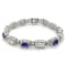 3.60 Ctw Tanzanite and 3.55 Ctw White Diamond Bracelet in 18K WG