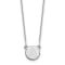 Rhodium Over 14k White Gold Tiny Circle Block Letter A Initial Pendant
Cable Link 18 Inch Necklace