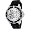 Oceanaut Men's Tide White Dial, Black Rubber Strap Watch
