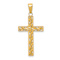 14k Yellow Gold Rope Cross Pendant
