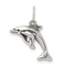 Sterling Silver Antiqued Dolphin with Baby Charm