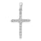 Rhodium Over 14K White Gold Polished 1/4ct. Diamond Cross Pendant