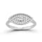 CZ Pave Evil Eye Ring In Sterling Silver