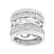 Stackable Ring Set With CZ In Rhodium Over Brass 1.07ctw