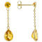 Yellow Citrine 14k Yellow Gold Dangle Earrings 2.14ctw