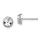 Rhodium Over 14K White Gold Diamond-Cut 6.25mm Round Stud Earrings