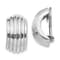 Rhodium Over 14k White Gold 5/8" Non-Pierced J-Hoop Earrings