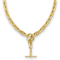14K Yellow Gold 8mm Anchor Link 18-inch Y-drop Toggle Necklace