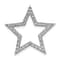 Rhodium Over 14k White Gold Large Diamond Star Chain Slide Pendant